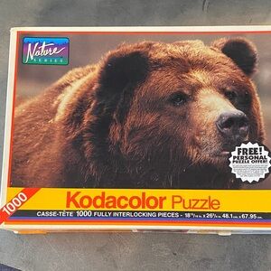 Vintage 1994 Kodacolor Nature Series Bear Puzzle - Brown